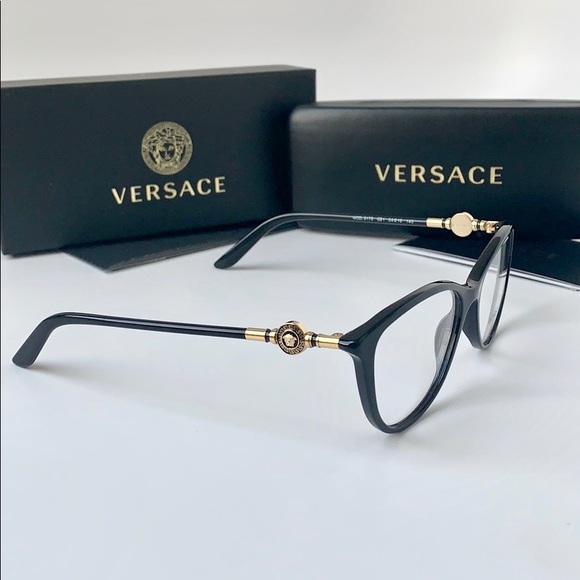Versace Women Eyeglasses Cat Eye VE3175 GB1 Black - Picture 2 of 8